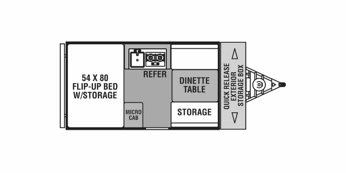 2018 Coachmen Clipper Hardside 12RBSTHW Folding at Hartleys Auto and RV Center STOCK# 13RT4431 Floor plan Layout Photo