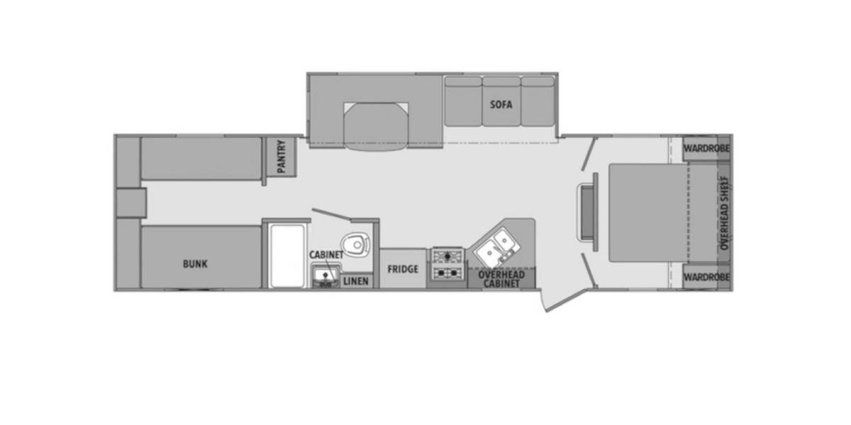 2020 Shasta 30QB Travel Trailer at Hartleys Auto and RV Center STOCK# TCF014428 Floor plan Layout Photo