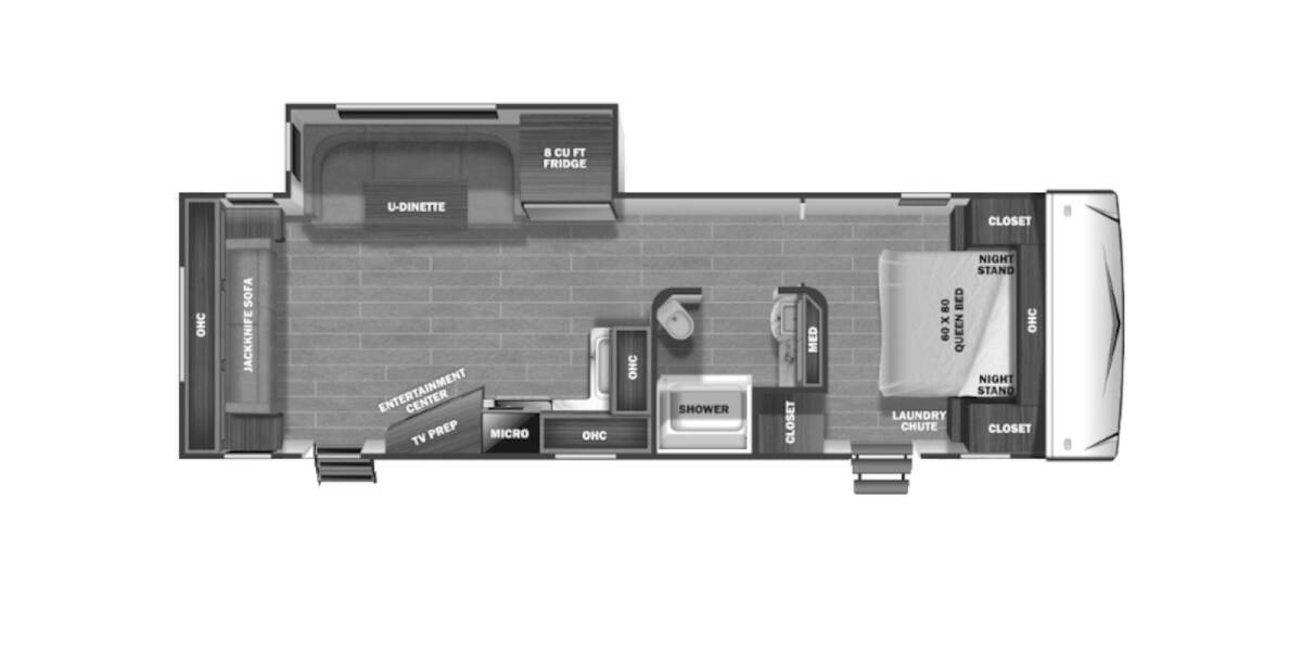 2020 Starcraft Super Lite 262RL Travel Trailer at Hartleys Auto and RV Center STOCK# 13RT5085 Floor plan Layout Photo