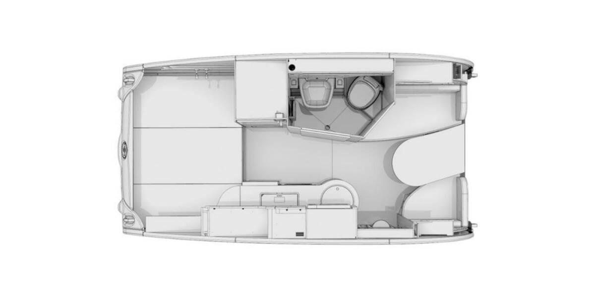 2021 nuCamp TAB 400 Travel Trailer at Hartleys Auto and RV Center STOCK# TCF001622 Floor plan Layout Photo