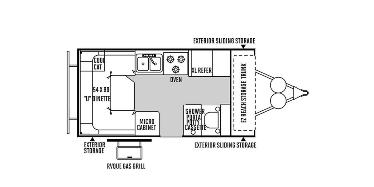 2015 Rockwood Hard Side High Wall A194HW Folding at Hartleys Auto and RV Center STOCK# CC294279 Floor plan Layout Photo
