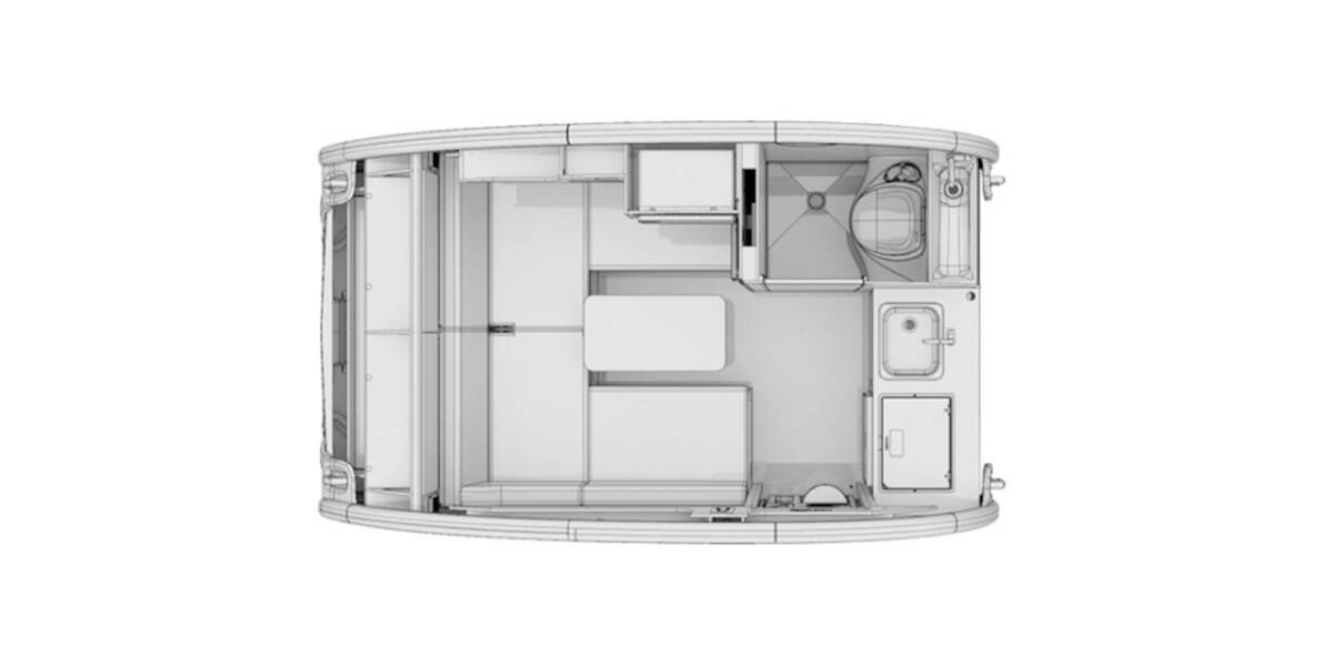 2021 nuCamp TAB 320S Travel Trailer at Hartleys Auto and RV Center STOCK# 13RT3107 Floor plan Layout Photo