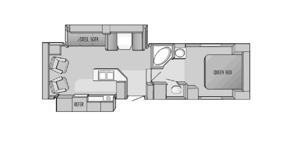 2003 Jayco Eagle 281RLS Fifth Wheel at Hartleys Auto and RV Center STOCK# CCLL0412 Floor plan Layout Photo
