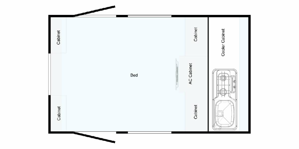 2017 nuCamp TAG TAG Travel Trailer at Hartleys Auto and RV Center STOCK# WF003346 Floor plan Layout Photo