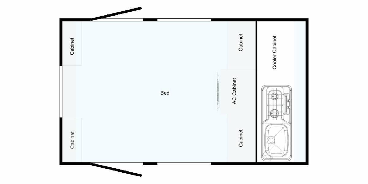 2018 nuCamp TAG TAG XL Travel Trailer at Hartleys Auto and RV Center STOCK# WF002031 Floor plan Layout Photo