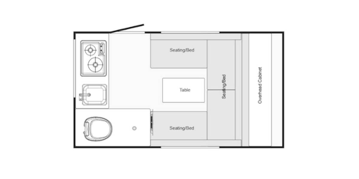 2018 nuCamp TAB 320S BOONDOCK Travel Trailer at Hartleys Auto and RV Center STOCK# WF003423 Floor plan Layout Photo