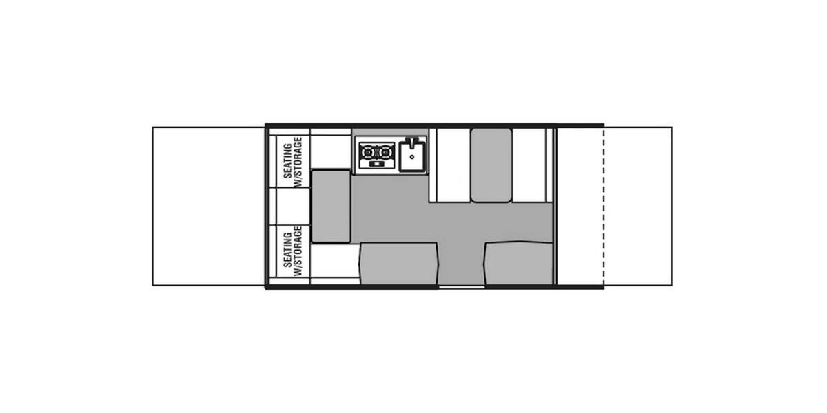 2018 Coachmen Clipper LS 128LS Folding at Hartleys Auto and RV Center STOCK# WF014611 Floor plan Layout Photo