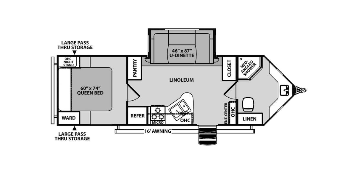 2012 Vibe 826VRB Travel Trailer at Hartleys Auto and RV Center STOCK# WF100759 Floor plan Layout Photo