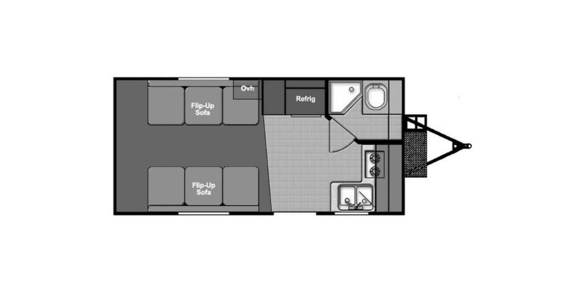 2014 Gulf Stream Track & Trail 17RTHSE Travel Trailer at Hartleys Auto and RV Center STOCK# CC113070 Floor plan Layout Photo