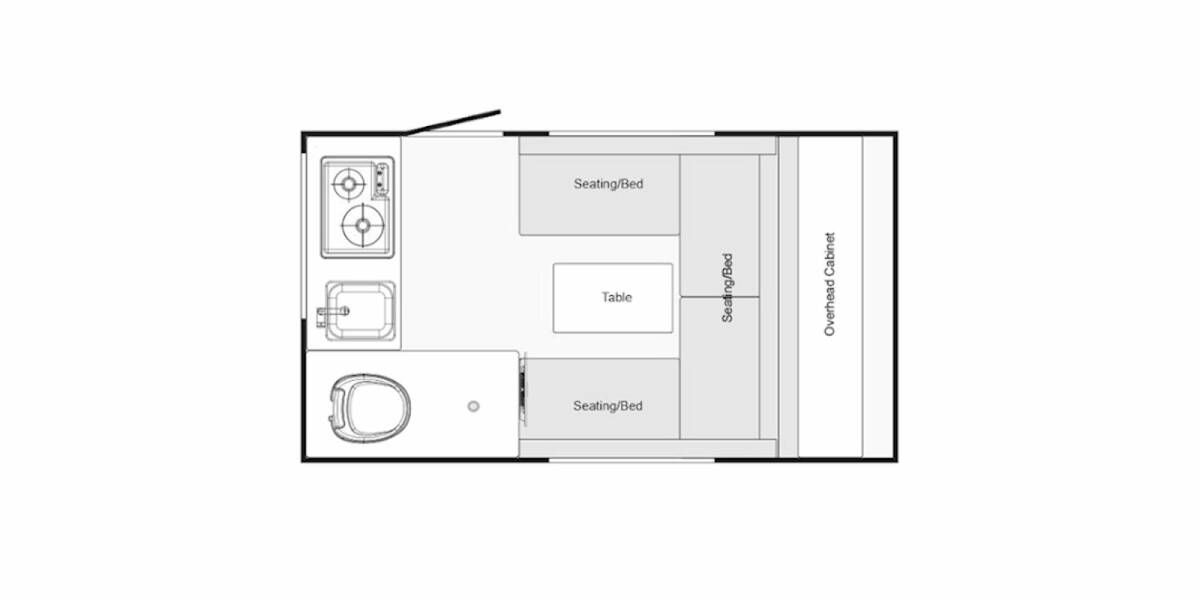 2019 nuCamp TAB 320S BOONDOCK EDGE Travel Trailer at Hartleys Auto and RV Center STOCK# WF000458 Floor plan Layout Photo
