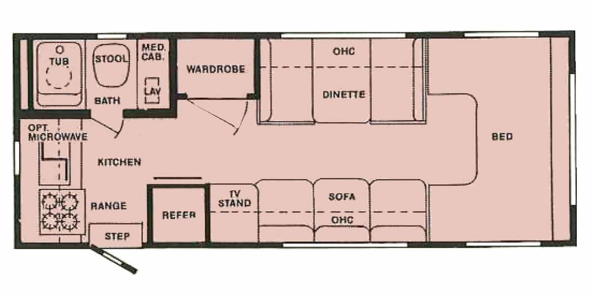 1989 Gulf Stream Conquest 6220 Class C at Hartleys Auto and RV Center STOCK# CCB77828 Floor plan Layout Photo