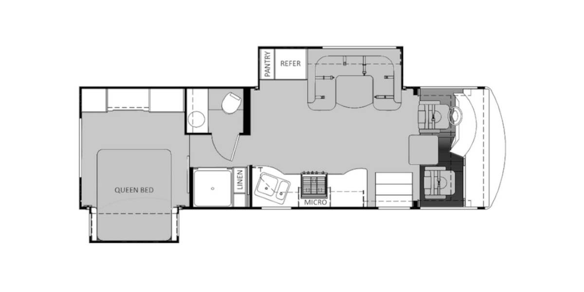 2013 Thor Daybreak Ford 28PD Class A at Hartleys Auto and RV Center STOCK# CCA05327 Floor plan Layout Photo