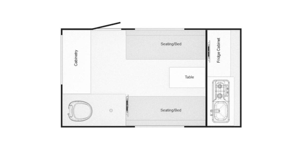 2019 nuCamp TAB 320CSS Travel Trailer at Hartleys Auto and RV Center STOCK# WF001697 Floor plan Layout Photo