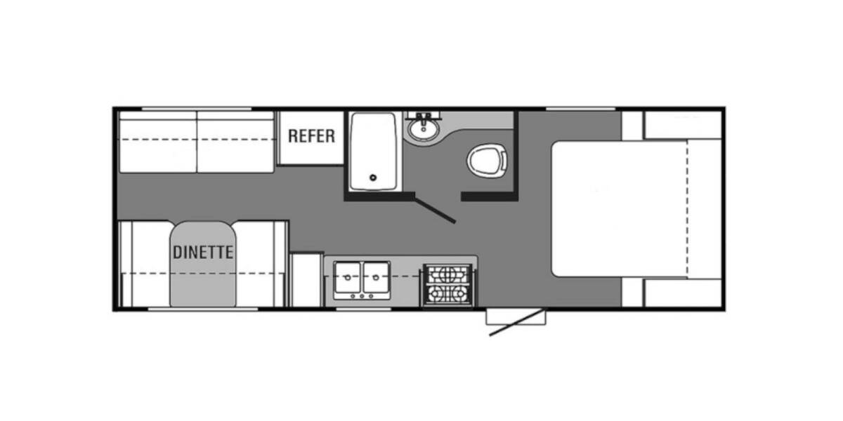 2019 Coachmen Clipper 21RD Travel Trailer at Hartleys Auto and RV Center STOCK# WF3196 Floor plan Layout Photo