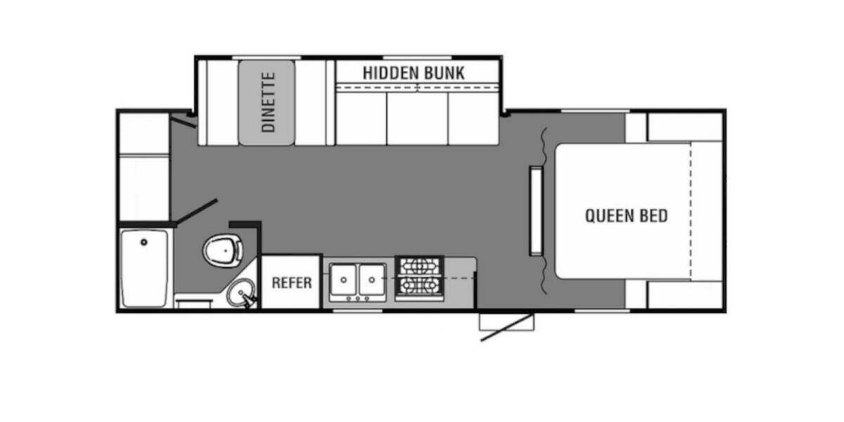 2019 Coachmen Clipper 21RBSS Travel Trailer at Hartleys Auto and RV Center STOCK# WF123212 Floor plan Layout Photo