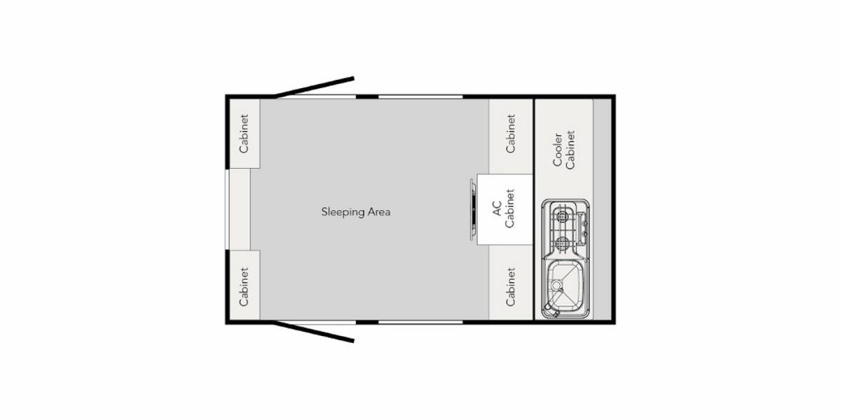 2019 nuCamp TAG TAG BOONDOCK EDGE Travel Trailer at Hartleys Auto and RV Center STOCK# WF001703 Floor plan Layout Photo