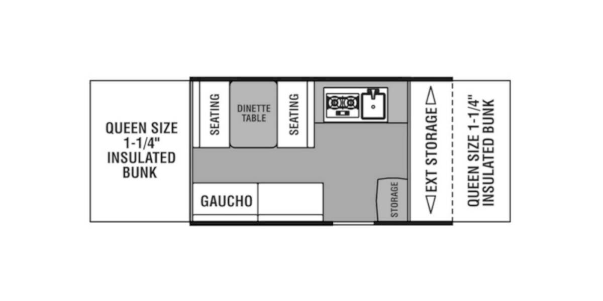 2019 Coachmen Clipper Sport 108ST Folding at Hartleys Auto and RV Center STOCK# WF016008 Floor plan Layout Photo