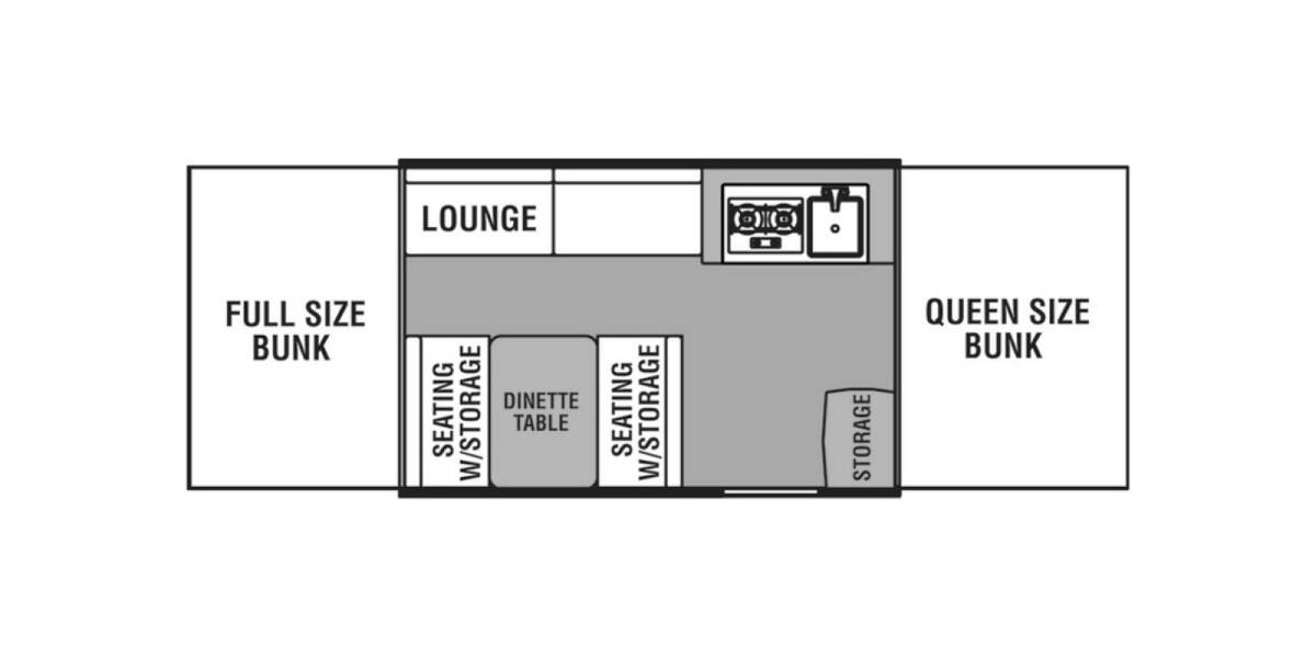 2019 Coachmen Clipper LS 107LS Folding at Hartleys Auto and RV Center STOCK# WF016002 Floor plan Layout Photo