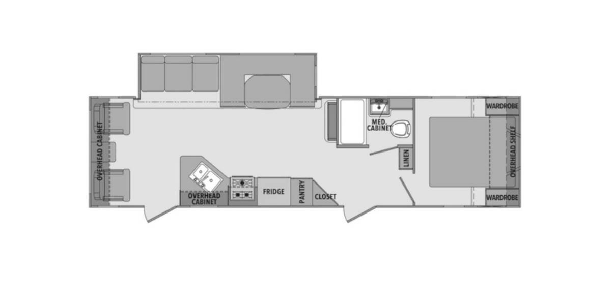 2020 Shasta 27RL Travel Trailer at Hartleys Auto and RV Center STOCK# WF013713 Floor plan Layout Photo