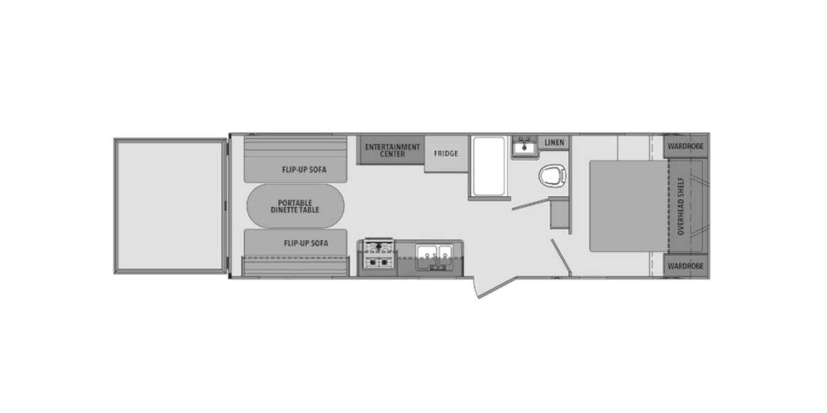 2020 Shasta 240TH Travel Trailer at Hartleys Auto and RV Center STOCK# 014469 Floor plan Layout Photo
