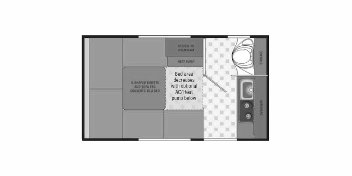 2014 Little Guy T@B S maxx Travel Trailer at Hartleys Auto and RV Center STOCK# SH000534 Floor plan Layout Photo