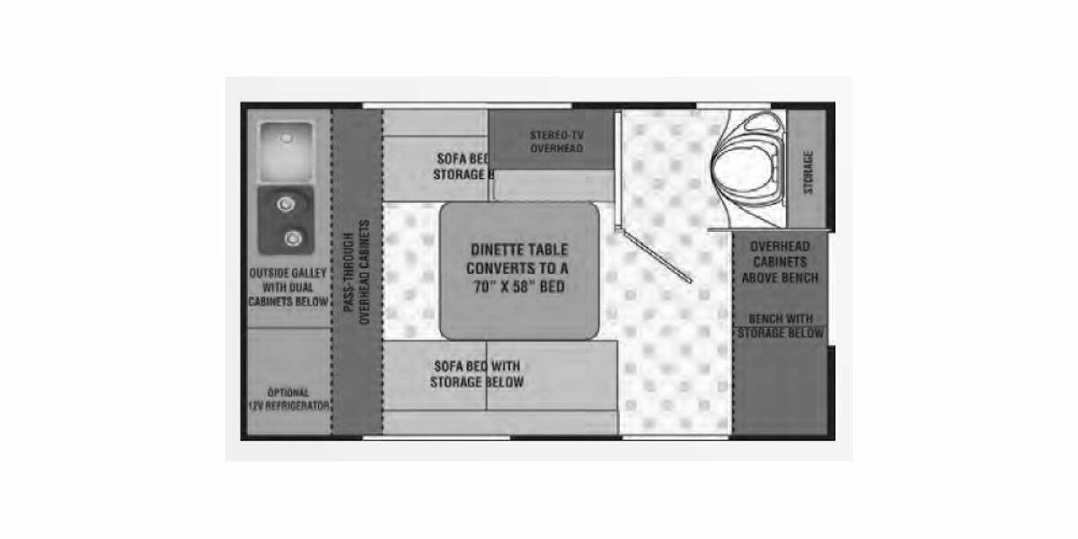 2016 Little Guy Intl Little Guy TAB CSS Travel Trailer at Hartleys Auto and RV Center STOCK# NGC000383 Floor plan Layout Photo