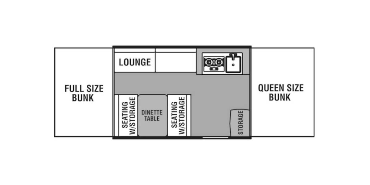 2020 Coachmen Clipper LS 107LS Folding at Hartleys Auto and RV Center STOCK# 017341 Floor plan Layout Photo