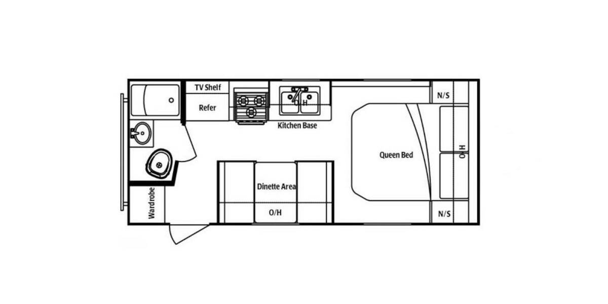 2008 Sun Valley Xtreme Lite 212 Travel Trailer at Hartleys Auto and RV Center STOCK# SH016992 Floor plan Layout Photo
