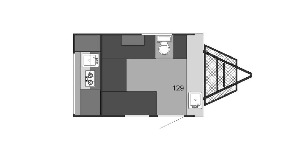 2022 Sunset Park SunRay 129 Travel Trailer at Hartleys Auto and RV Center STOCK# NP006015 Floor plan Layout Photo