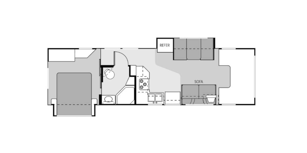 2007 Four Winds Ford E-450 31F Class C at Hartleys Auto and RV Center STOCK# CCA31287 Floor plan Layout Photo