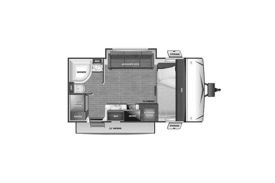 2022 Starcraft Super Lite Maxx 16FBS Travel Trailer at Hartleys Auto and RV Center STOCK# RA515513 Floor plan Layout Photo