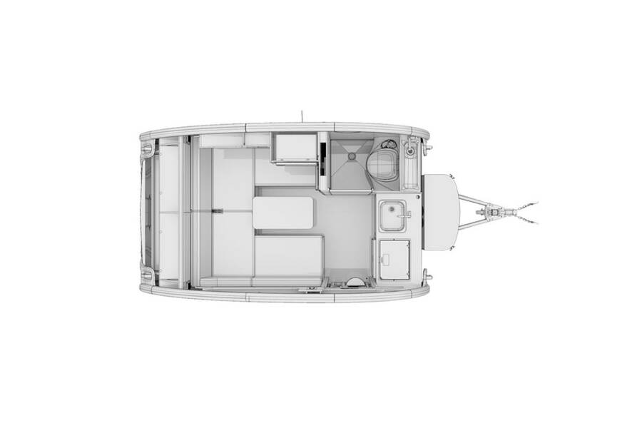 2022 nuCamp TAB 320S Travel Trailer at Hartleys Auto and RV Center STOCK# 002197 Floor plan Layout Photo