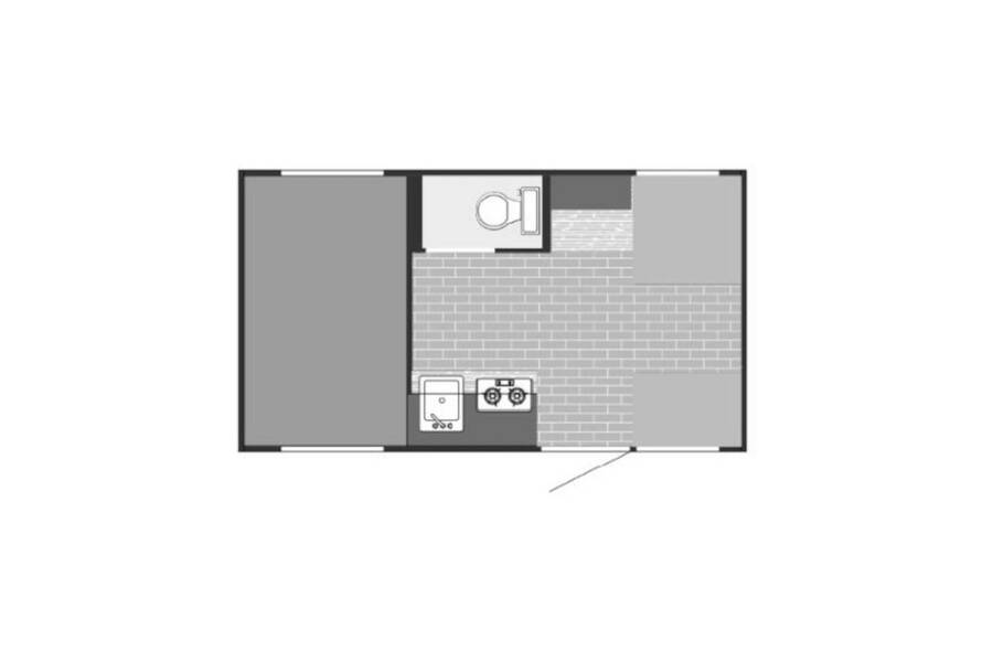 2022 Sunset Park SunRay 149 Travel Trailer at Hartleys Auto and RV Center STOCK# NP007245 Floor plan Layout Photo