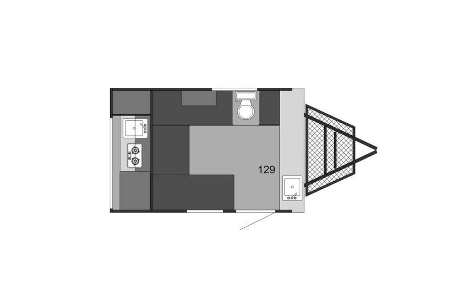 2022 Sunset Park SunRay 129 Travel Trailer at Hartleys Auto and RV Center STOCK# NP007703 Floor plan Layout Photo