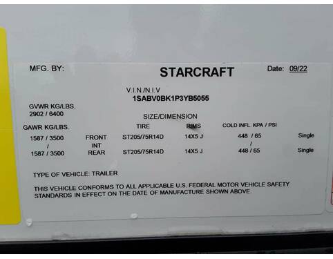 2023 Starcraft Super Lite 212FB Travel Trailer at Hartleys Auto and RV Center STOCK# WFYB5055 Photo 10