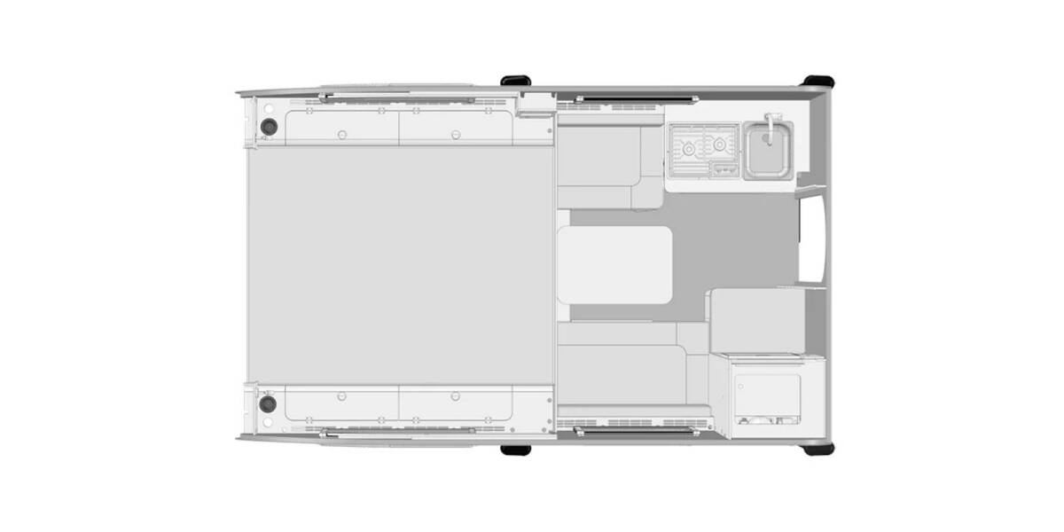 2023 nuCamp Cirrus 620 Truck Camper at Hartleys Auto and RV Center STOCK# P00563RT11 Floor plan Layout Photo