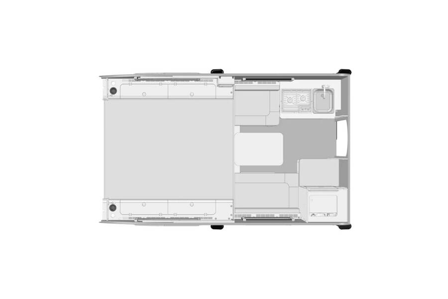 2023 nuCamp Cirrus 620 Truck Camper at Hartleys Auto and RV Center STOCK# 620P00563RT13 Floor plan Layout Photo