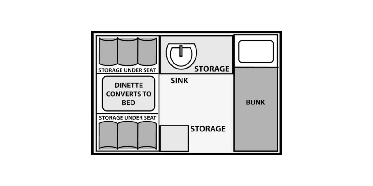 2018 Aliner Scout-Lite DUAL BUNK Folding at Hartleys Auto and RV Center STOCK# CC000850RT13 Floor plan Layout Photo