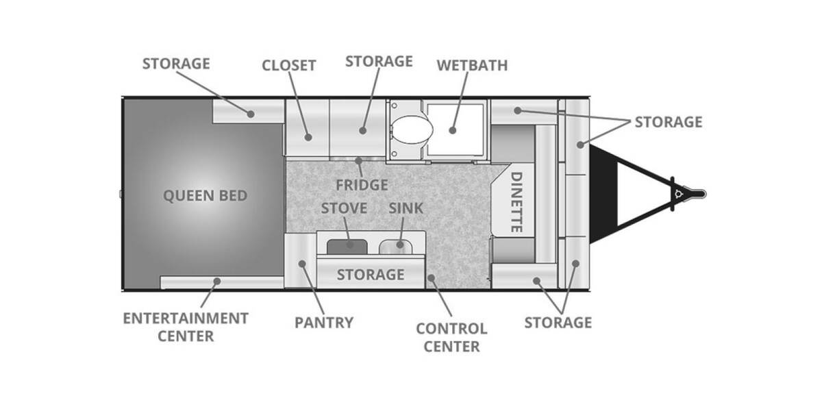2024 Little Guy MAX MAX ROUGH RIDER Travel Trailer at Hartleys Auto and RV Center STOCK# DLL000117 Floor plan Layout Photo